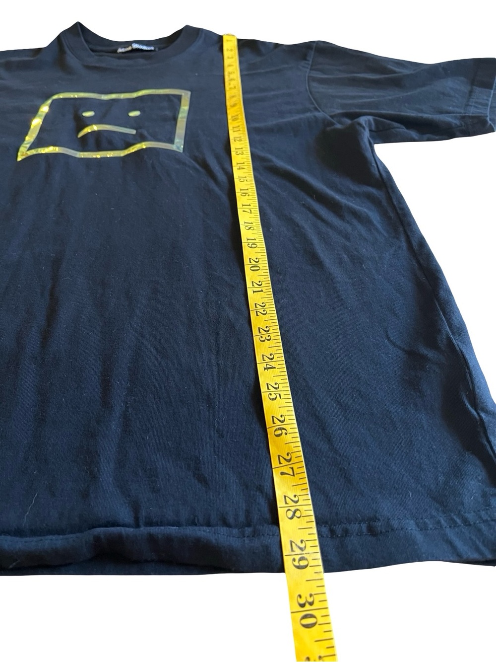 ACNE STUDIOS Stockholm $190 Iridescent Metallic Face Logo Designer XL Shirt Luxe - Picture 6 of 9